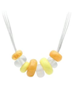 JCE022 Resin Necklace with Synthetic Synthetic Stone in Multi Color